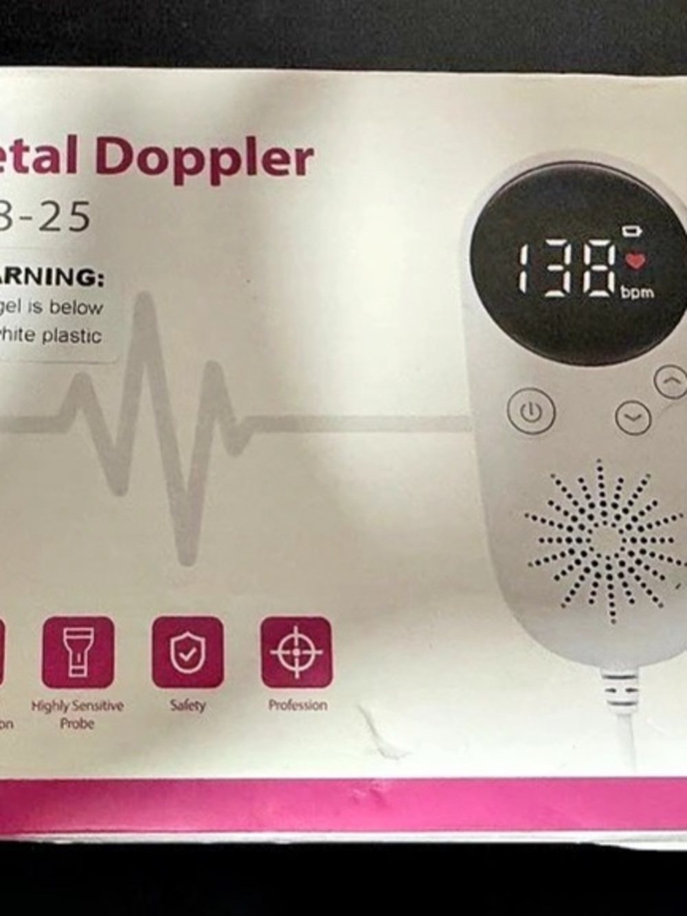 Baby monitor in White & Pink  New